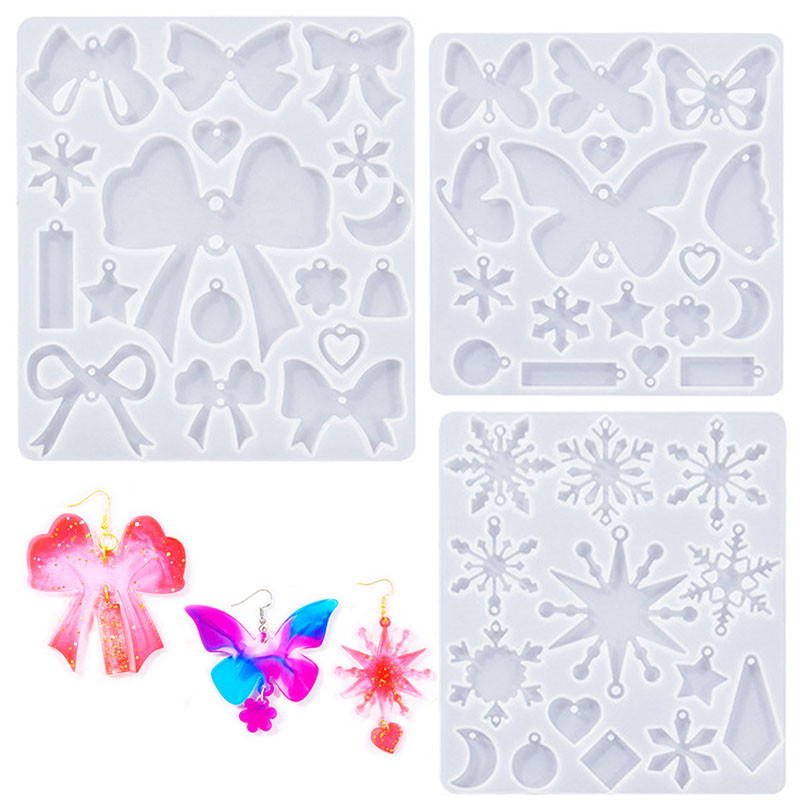 

Snowflake Bowtie Pendant Resin Casting Molds Ornament Resin Molds DIY Crafts Jewelry Pendant Xmas Gift Home Decoration