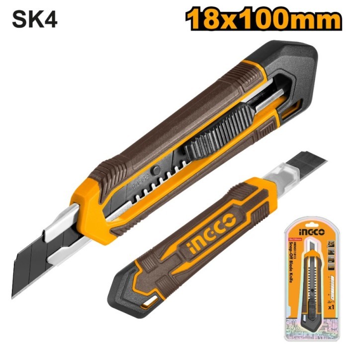 

Cutter Besar 18mm INGCO HKNS11815 Auto Lock Snap Off Blade Retract SK4