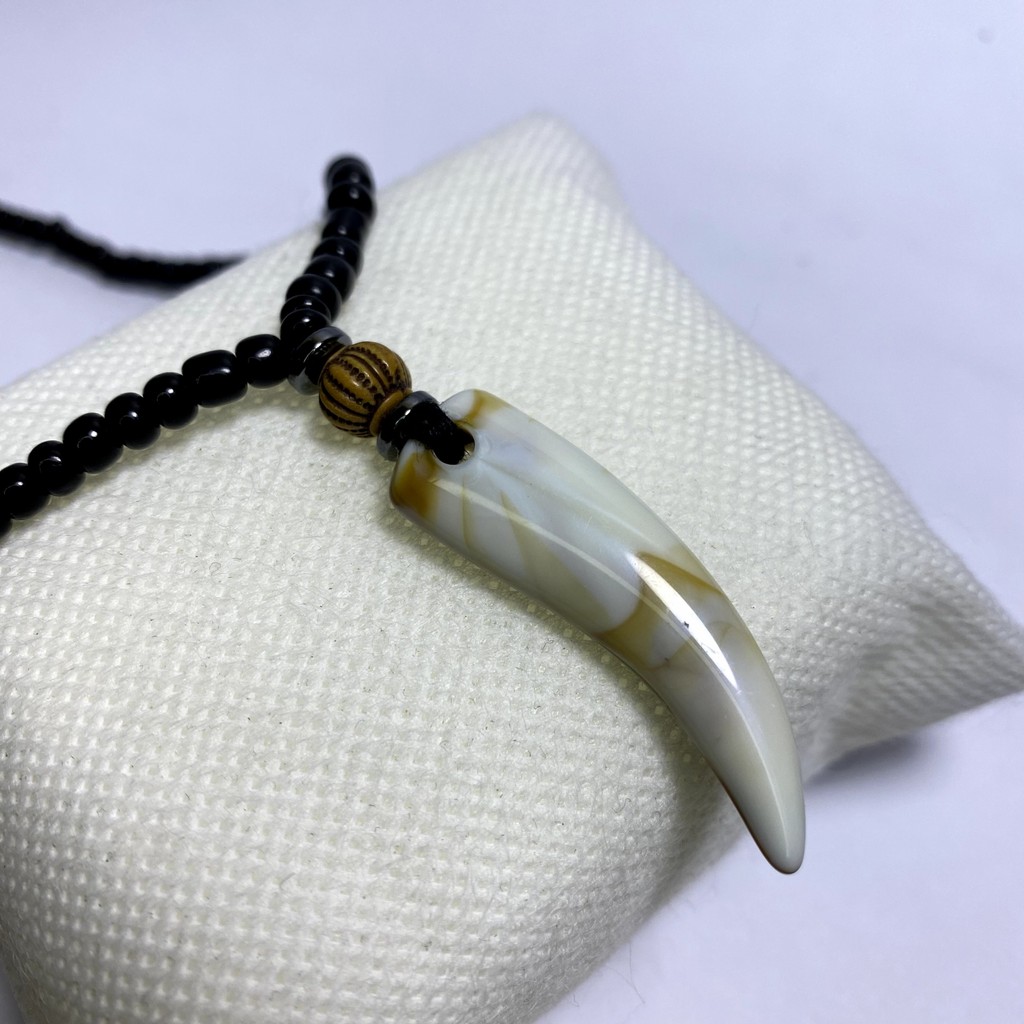 Kalung Pria Wanita Asman Authentic Zen Necklace Taring Premium - A046