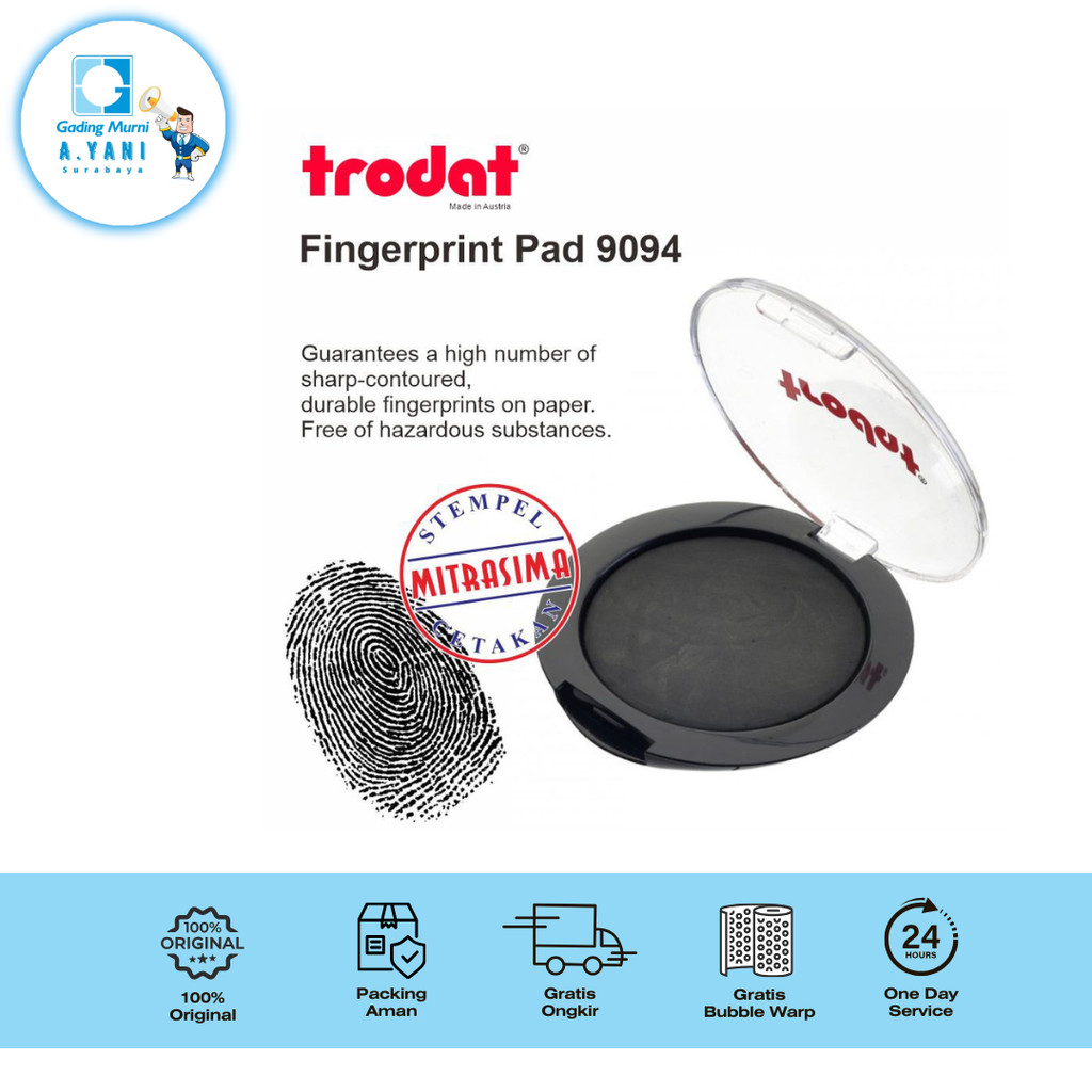

TRODAT FINGERPRINT PAD 9094 BIRU HITAM