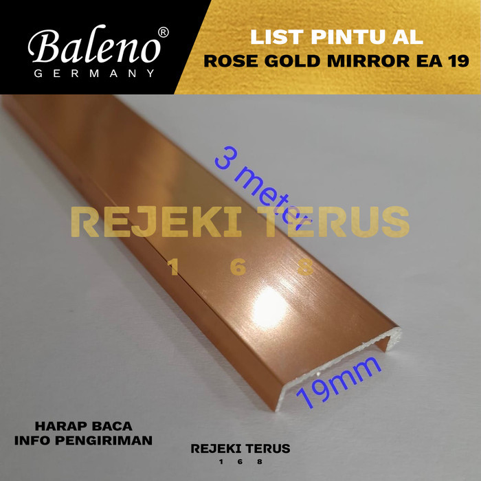 List Pintu ROSE GOLD MIRROR / Lis Profil Aluminium Edging Lemari EA 19