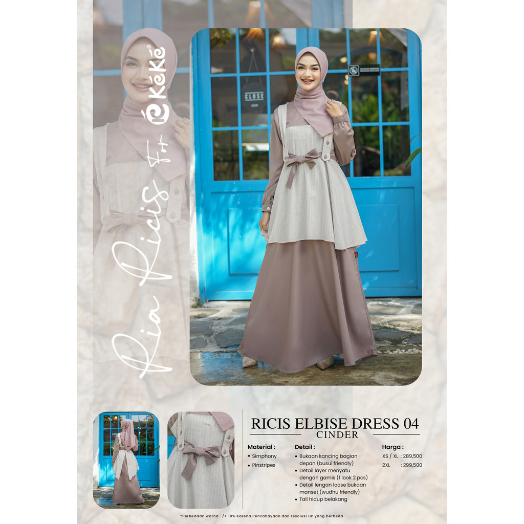 Gamis Dewasa Gdk Dl Ricis Elbise Dress 04 by Keke