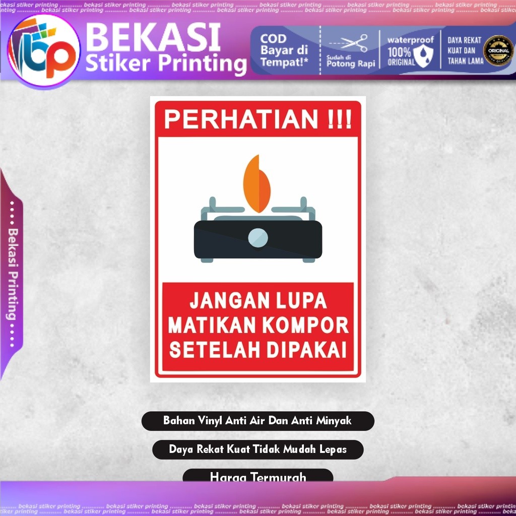 

Stiker Matikan kompor stiker jangan lupa matikan kompor stiker kompor stiker dapur