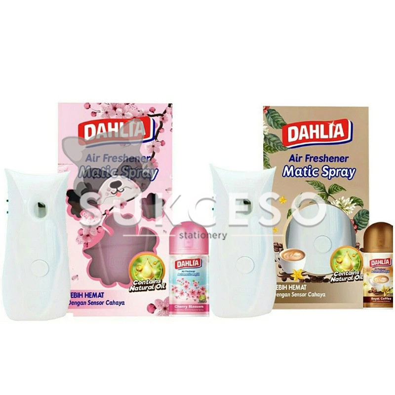 Dahlia Dispenser Matic Spray Alat + Refill / Pewangi Pengharum Ruangan Otomatis