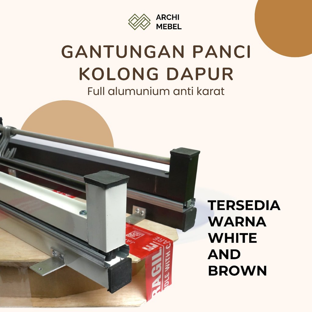 Kitchen Drawer Organizer Aluminium – Rak Laci Dapur Sistem Rel Geser