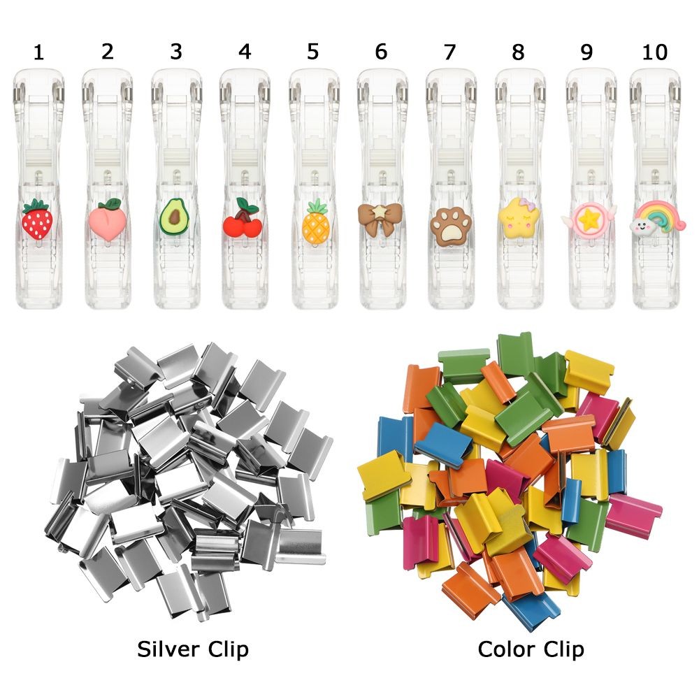 

Push Clamp Binder Stationery Clips Stapler Multifunction Paper Storage Artifact School Office Supplies Metal Clip Holder