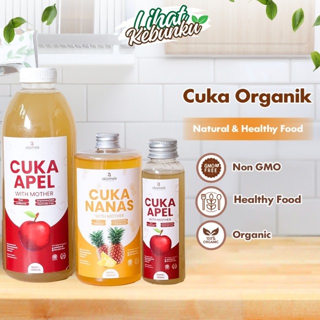 

ALAMEE Cuka Apel Nanas Original Vinegar With Mother Organik Pine Apple Cider Vinegar LIHAT KEBUNKU