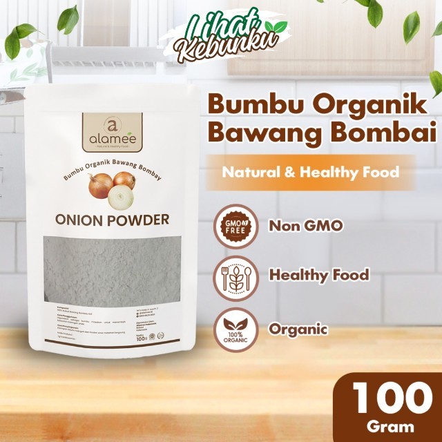 

ALAMEE Bawang Bombay Bubuk Onion Powder Ground Spice Bumbu Bombai Dapur Organik Tanpa Campuran 100gr LIHAT KEBUNKU