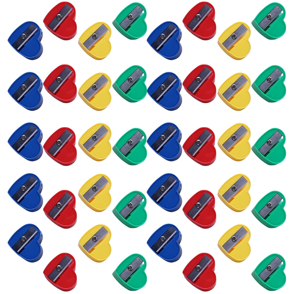 

40 Pcs Pencil Sharpener Mini Crayon The Gift Sharpeners Abs Metal Small Manual Pupils Gifts
