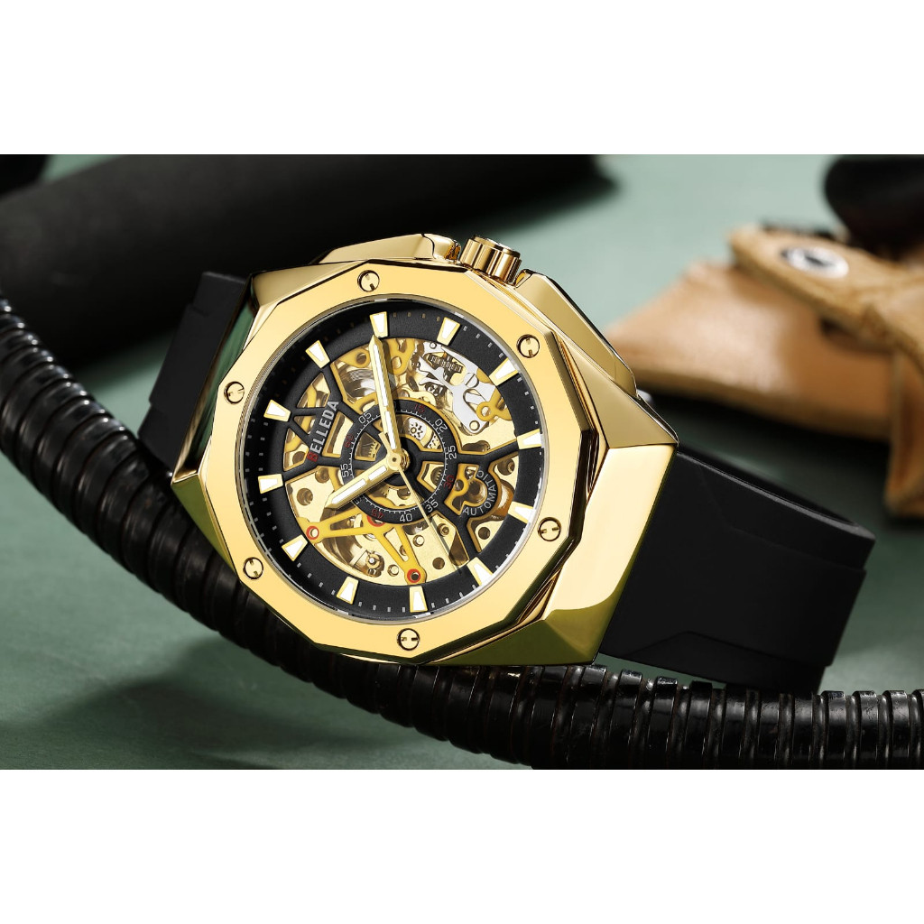 Big Sale  BELLEDA 9476 KARET JAM TANGAN RUBBER AUTOMATICK ANTI AIR