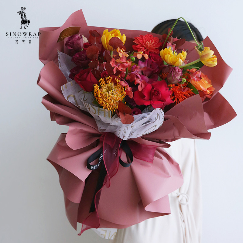 

(pack)Kertas Buket Cellophane Full Color Solid Tebal