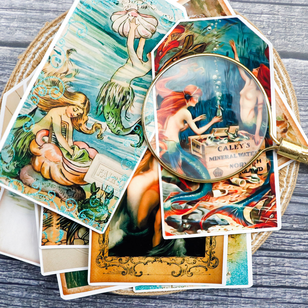

Kawaii journal Mermaid Sticker Stationery vintage scrapbooking supplies Watercolor Stickers pegatina thank you cute adesivo gift