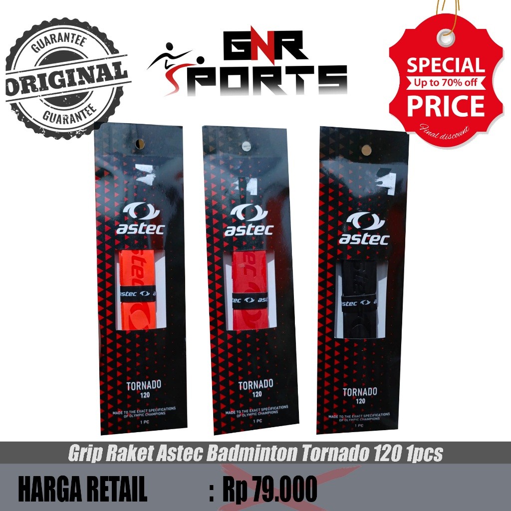 Grip Raket Astec Badminton Tornado 120 1pcs Original 100%