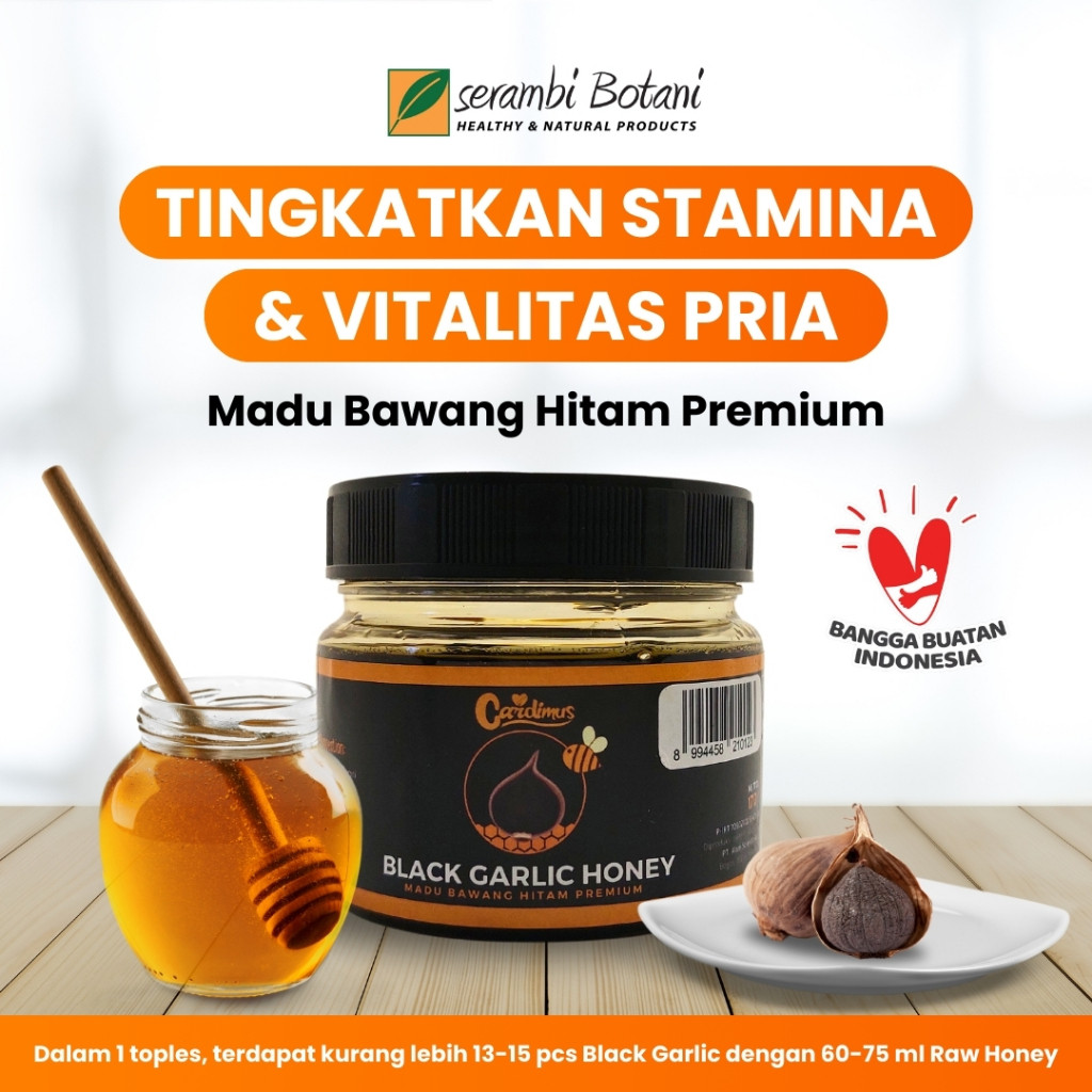 

Madu Bawang Tunggal Lanang Black Garlic Honey - Meningaktkan Stamina Pria 170 gr Serambi Botani