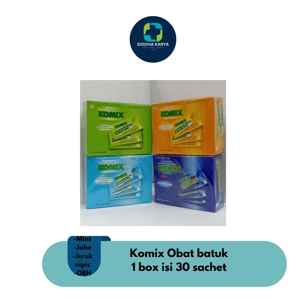 Komix  obat batuk 1 box isi 30 Sachet