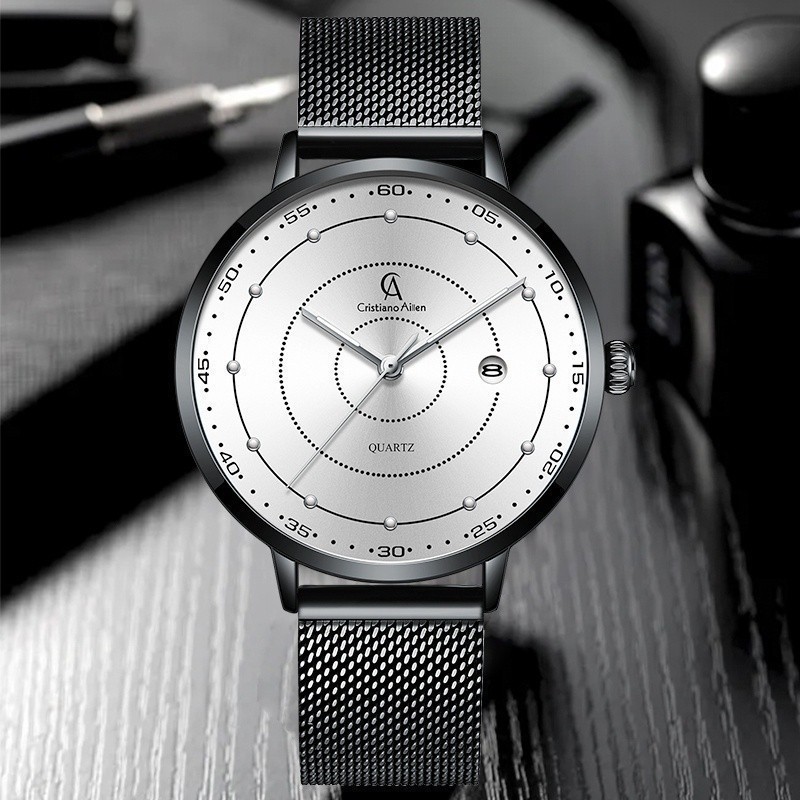 Ori Jam Tangan Pria Cristiano Aillen Ca 0838w Quartz Stainless Alloy