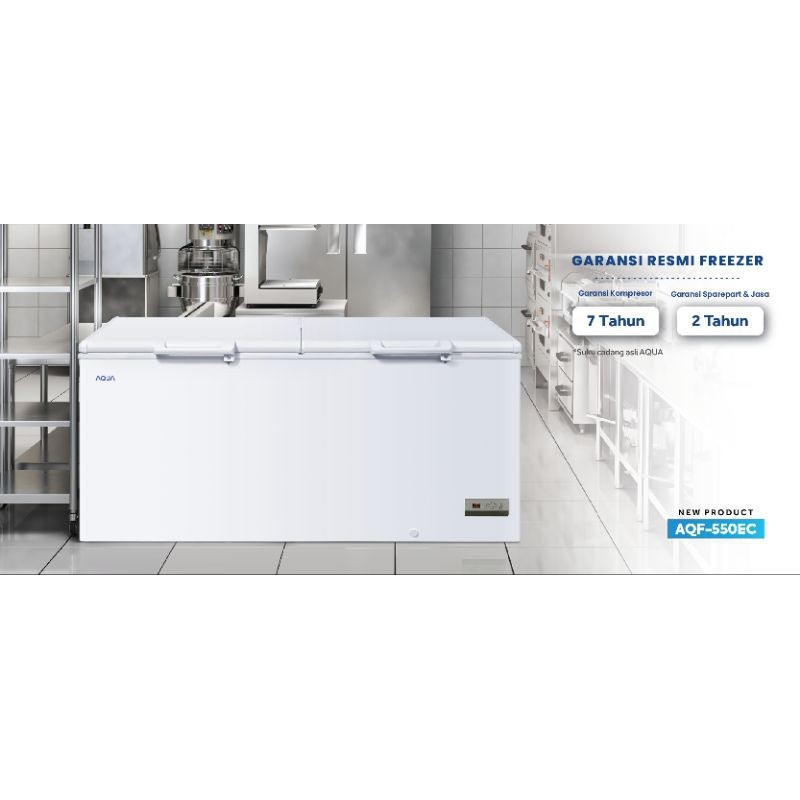 FREEZER BOX AQUA AQF550EC / AQUA AQF-550EC FREEZER BOX/FREEZER DAGING/FREEZER IKAN/CHEST FREEZER/FRO