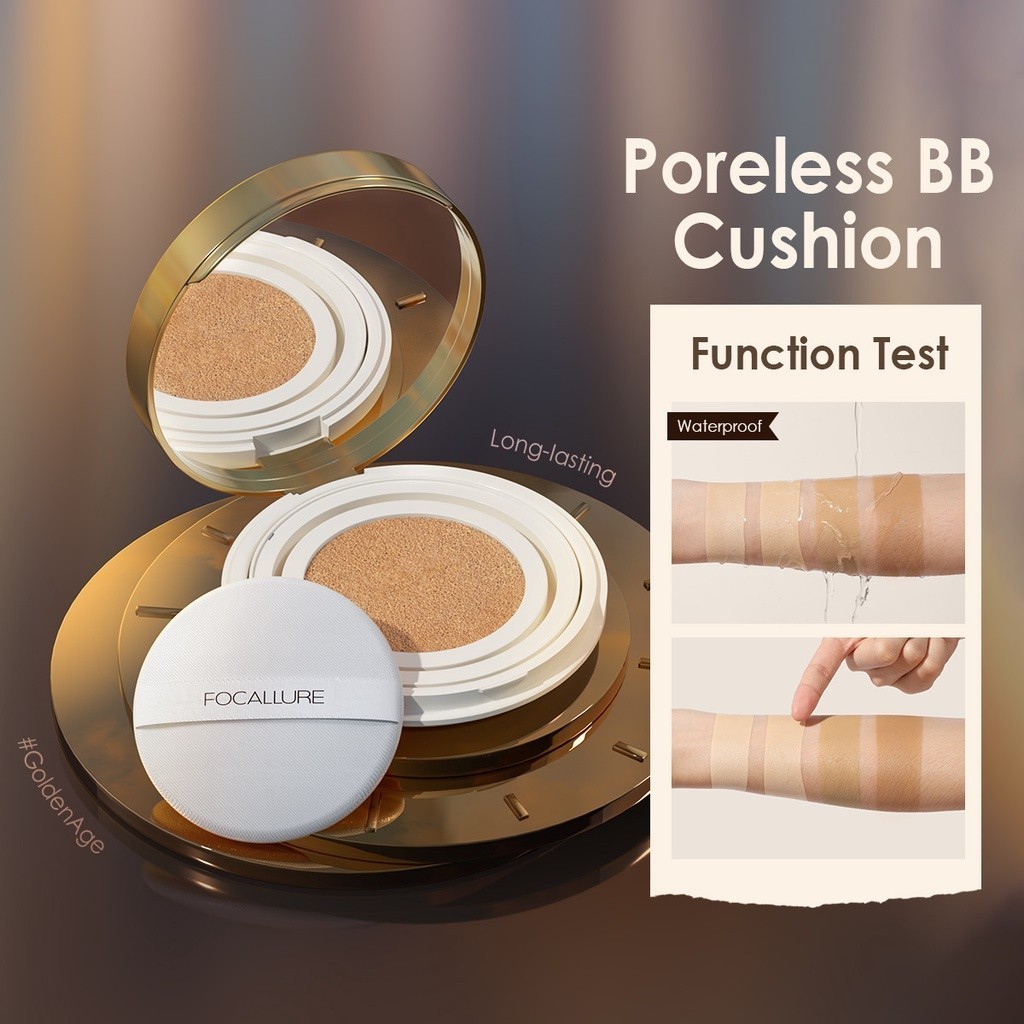 EXP 08/25 ❄️Domestika❄️ FA198 FOCALLURE Poreless Matte BB Air Cushion Foundation Original BPOm