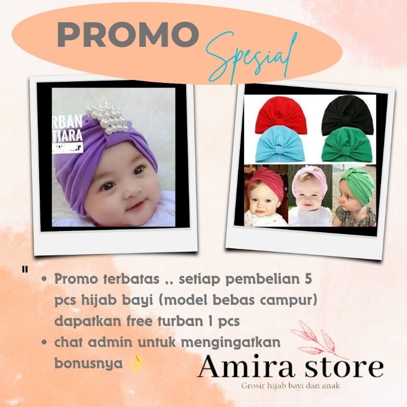 turban bayi 0 6 bulan 1 tahun TURBAN POM POM