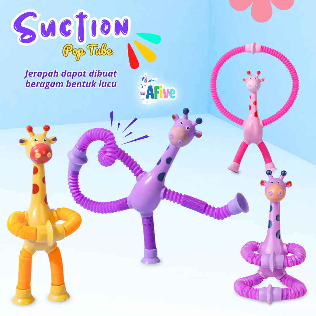 [AFive] Jerapah Menyala Lampu Suption Cup | Mainan Binatang Anak Laki Laki | Mainan Hewan Jerapah