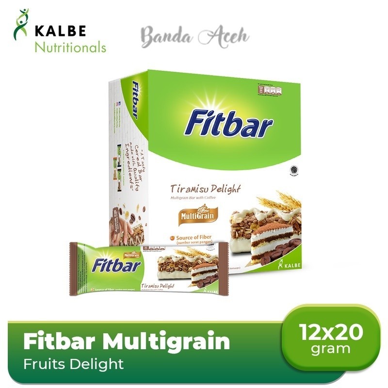 

(Aceh) Fitbar Tiramisu Delight 12x20gr Multigrain