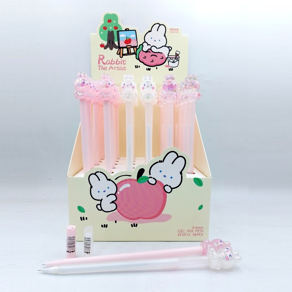 

SOFUN BALLPOINT GEL ZF3513 - Bolpen Pulpen Pena Gel Fancy Karakter Motif Rabbit The Artist