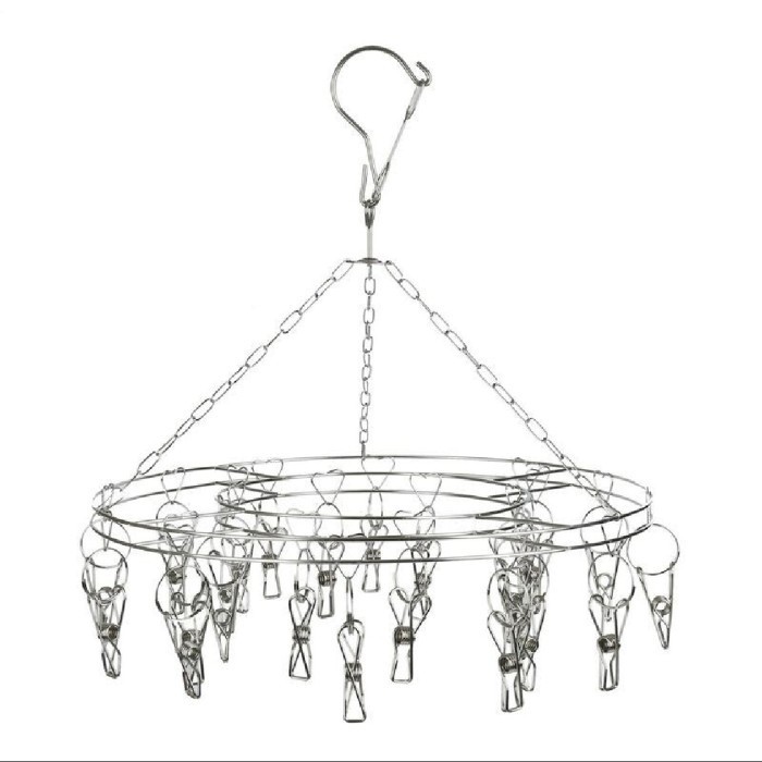 gantungan jemuran baju hanger 20 jepit stainless steel jepitan jemuran