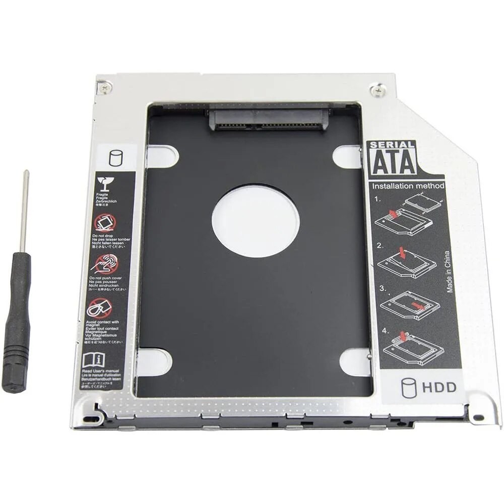 New Aluminum SATA 3.0 2nd HDD Caddy 9.5mm SSD Case HDD Enclosure For Apple Macbook Pro Air 13" 15" 1