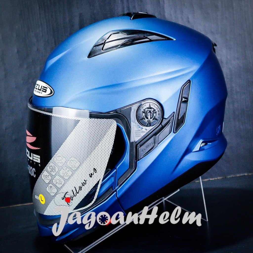 ZEUS HELM ZS613C MODULAR SOLID MATT BLUE | ZS613 C MUZZLE | ZS-613