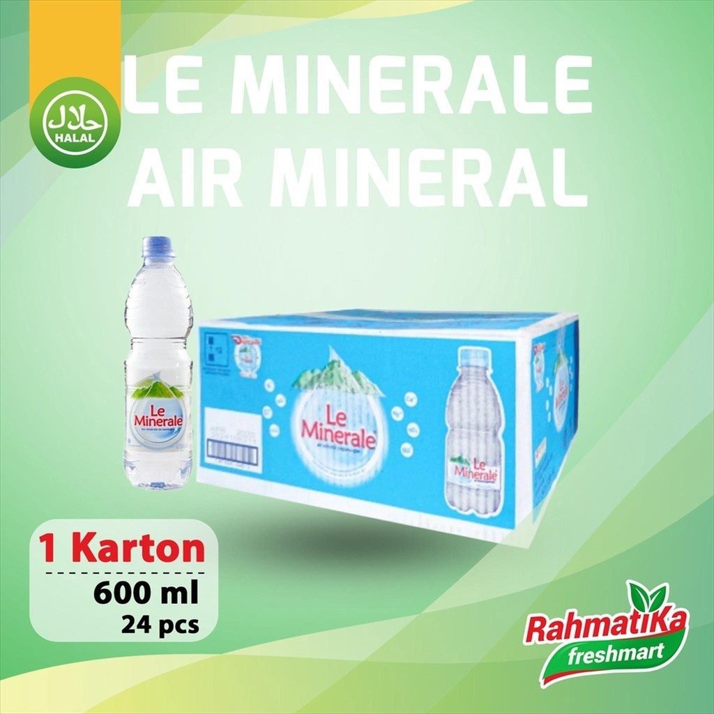 Le Minerale Air Mineral Botol 1 Dus (600 ml x 24 pcs)