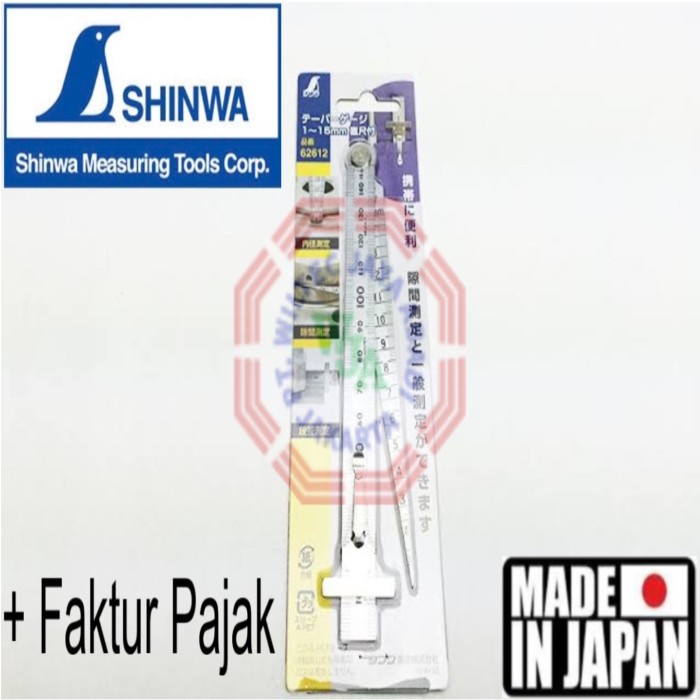 

Shinwa - 62612 Taper Gauge & Penggaris Stainless 1-15 mm 15cm (Japan)