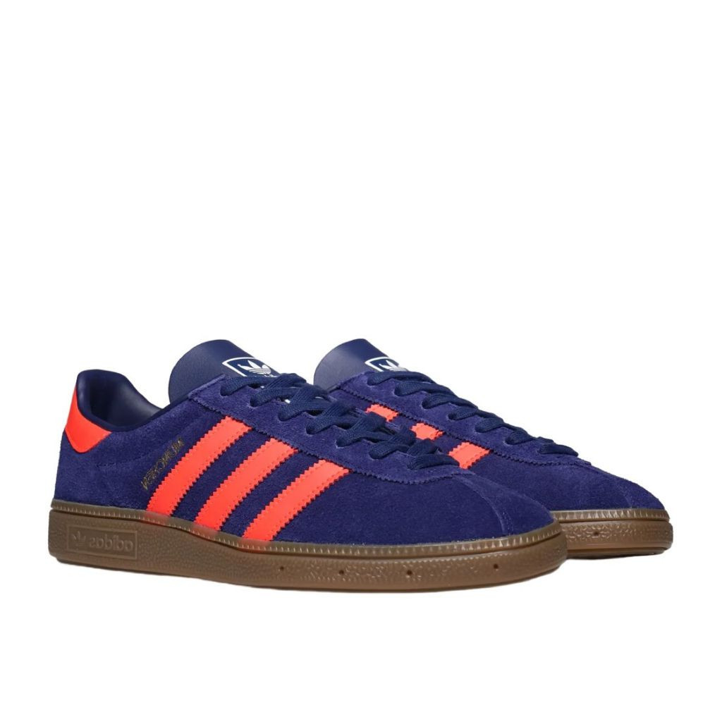 Adidas Munchen Dark Blue Solar Red 100% Original