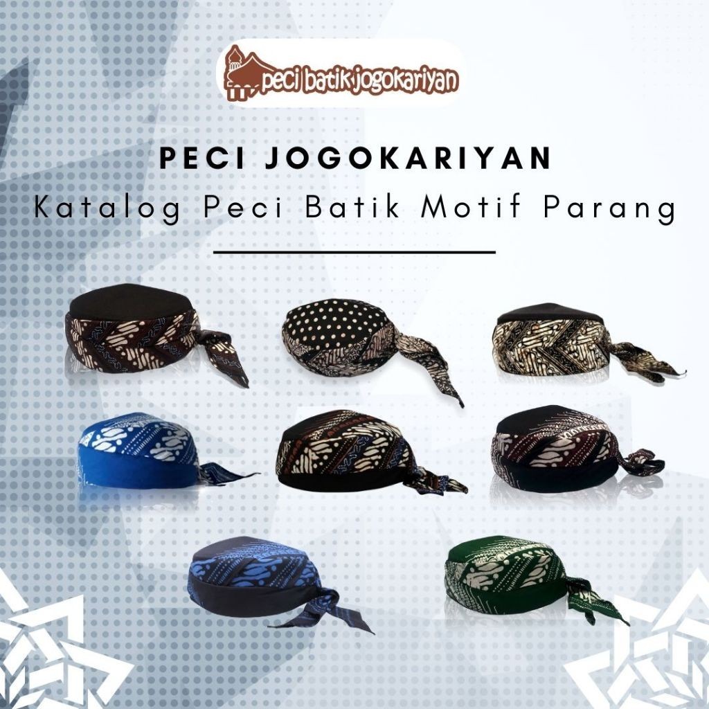 Peci Batik Jogokariyan Motif Parang Original