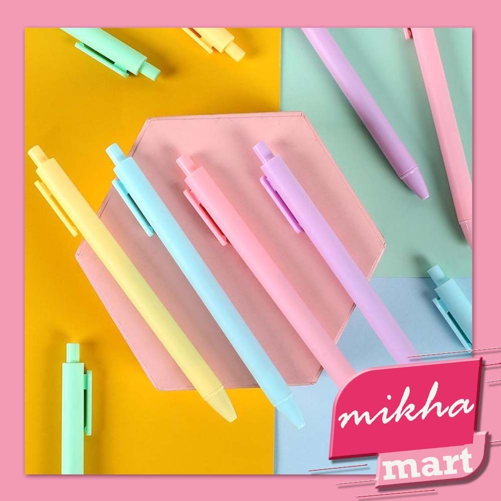 

Pena Cetekan Macaroon Pulpen Warna Pastel Tinta Hitam Alat Tulis Sekolah Kantor Pen Warna