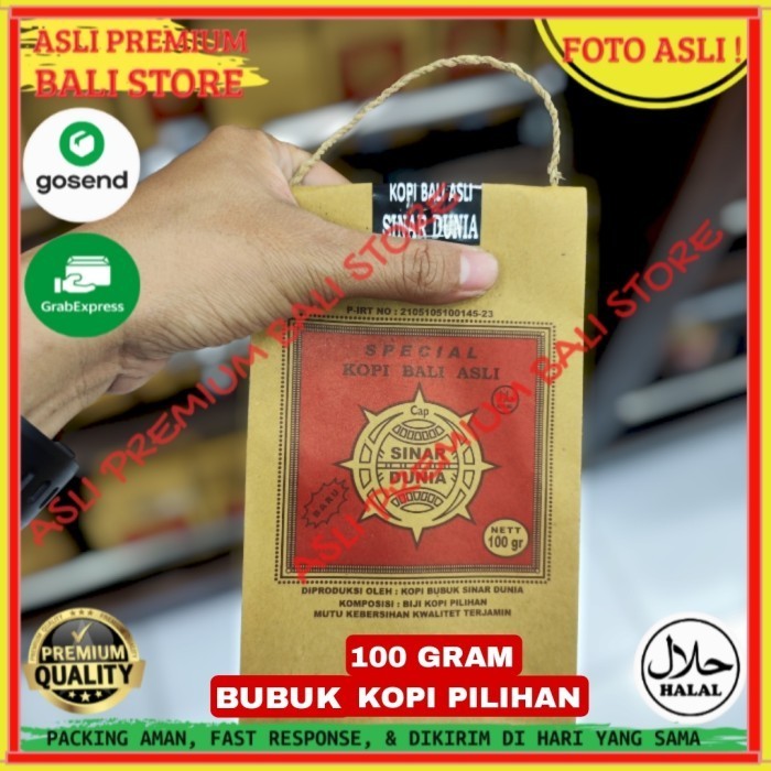 

OLEH OLEH MINUMAN KHAS ASLI ORI ORIGINAL BALI SERBUK BUBUK KOPI 100 GR GRAM