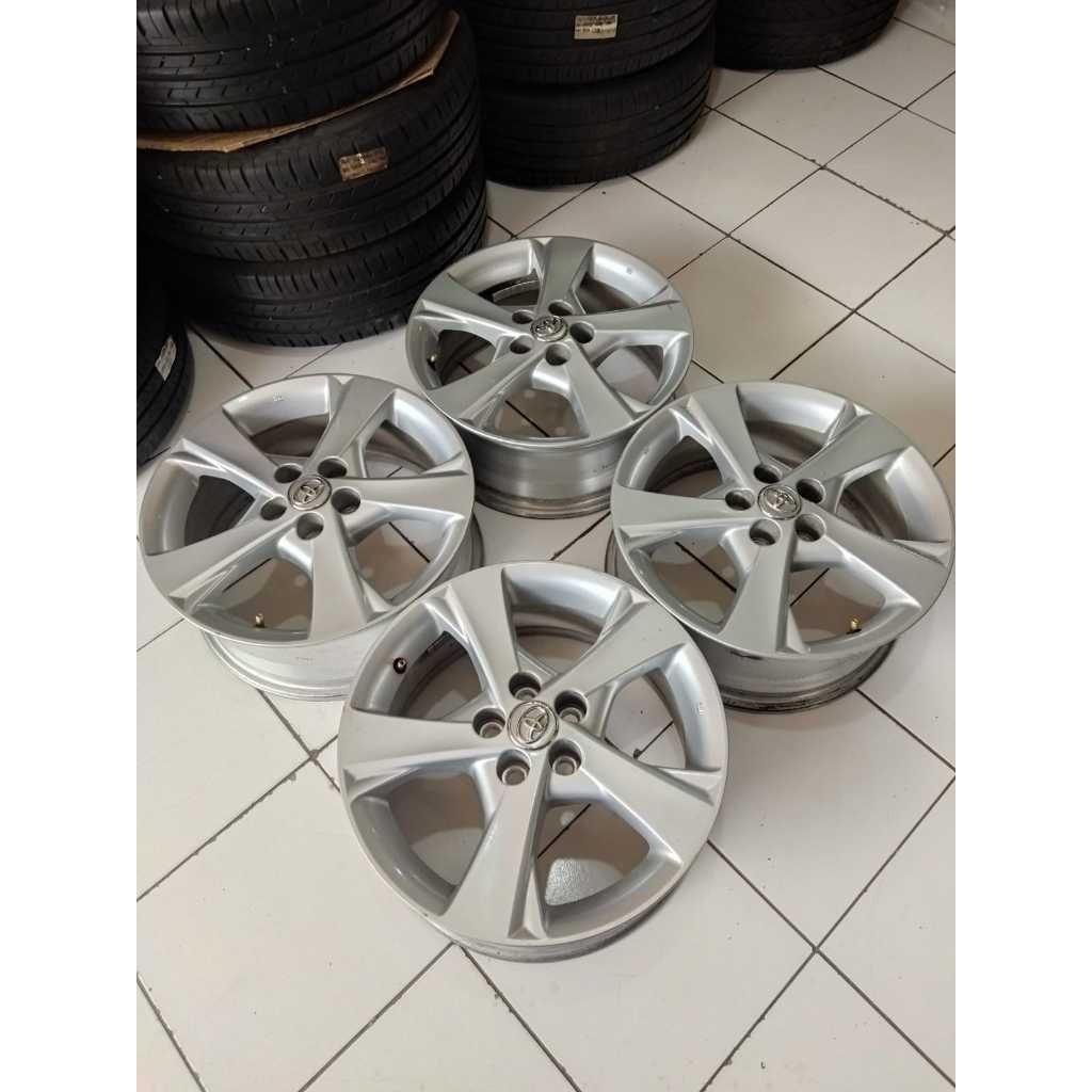 velg mobil bekas OEM ALTIS ring 16 pcd 5x100 lebar 6,5 et 39