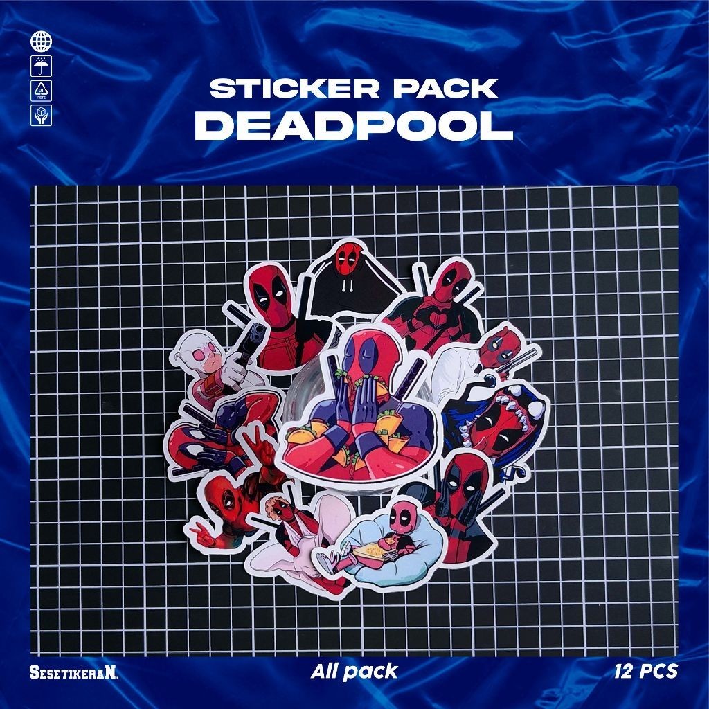 

COD✨ Sesetikeran Stiker Pack Game Dead Pool Colorfull Keren Untuk Koper Laptop Skateboard