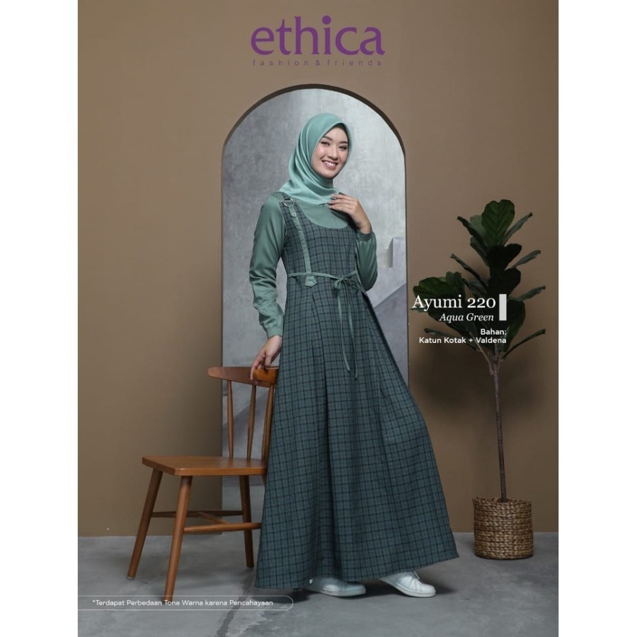 BIG DAY SALE DRESS ONLY ETHICA ORIGINAL AYUMI 220 AQUA GREEN GAMIS DEWASA GAMIS TRENDY GAMIS KEREN F
