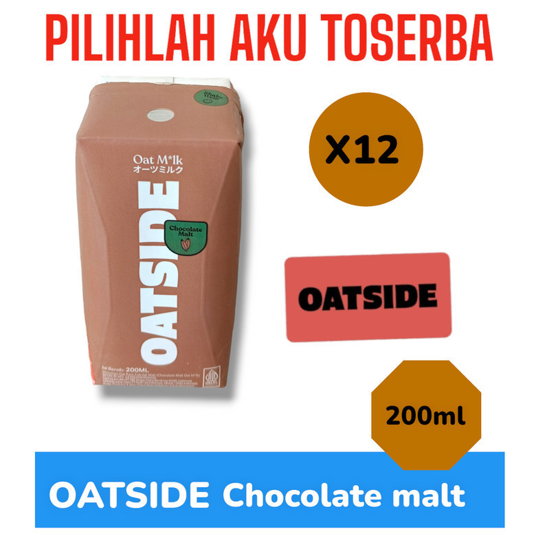 

OATSIDE CHOCO MALT SEDOTAN Susu Oat Milk 200 ml - ( HARGA 12 PCS )
