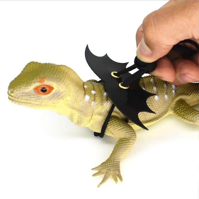 Adjustable  Leash Harnesses with  Bat Wings  Leash for Bearded Dragon Amphibian  Iguanas Small Pet B03E