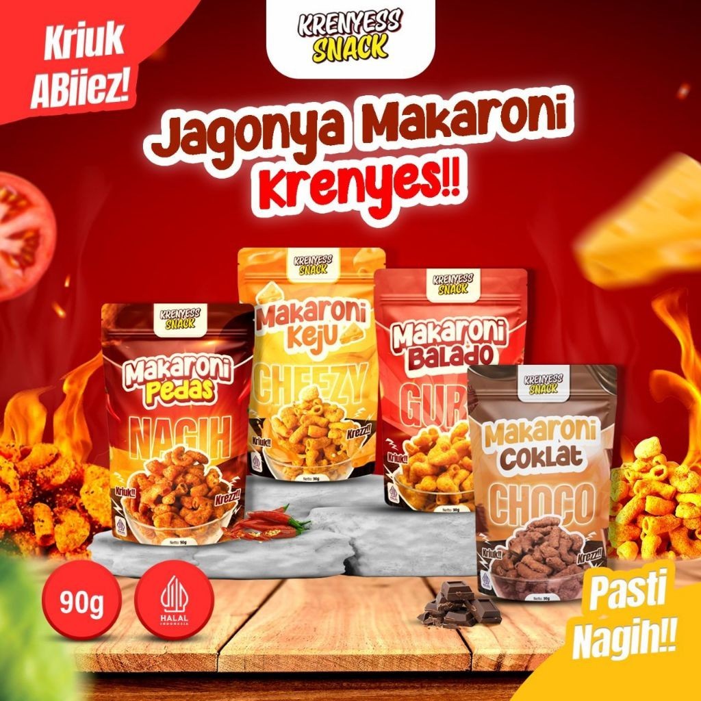 

Makaroni Renyah Tidak Keras Pedas Nagih Makaroni Krenyess