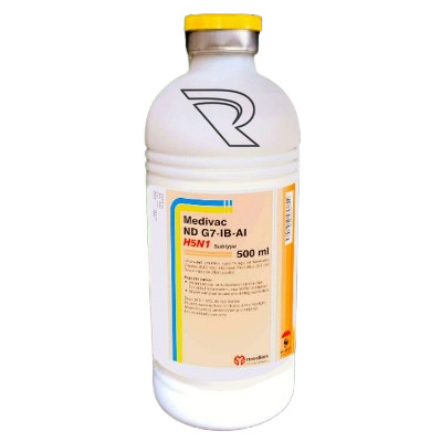 Vaksin Medivac ND G7 IB AI H5N1 Emulsion Netto 500 ml Dosis 1000 Ekor Vaksin Ayam Mencegah Tetelo Pe