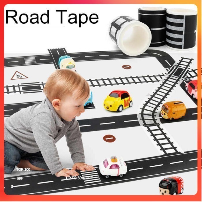 

UHOME Lakban Lintasan Mainan Anak Play Tape Road Jalan Raya 48mm.