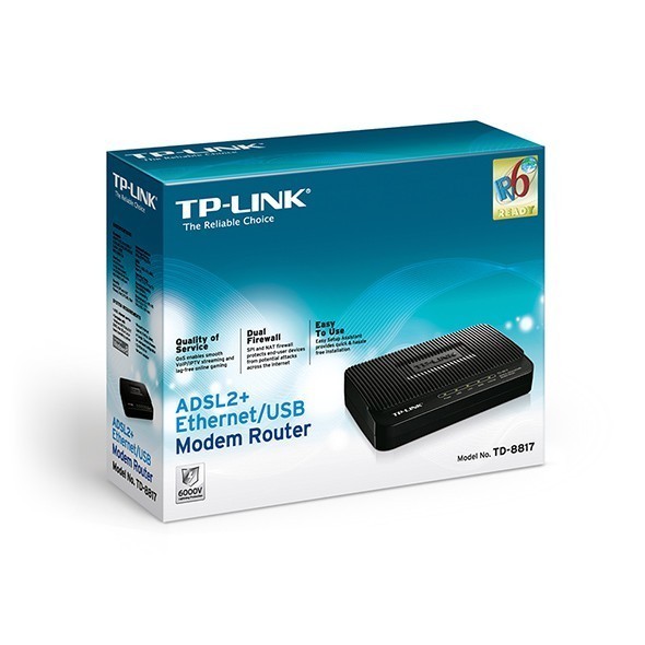 Tp Link ADSL2+ ethernet/USB Modem Router [TD-8817]