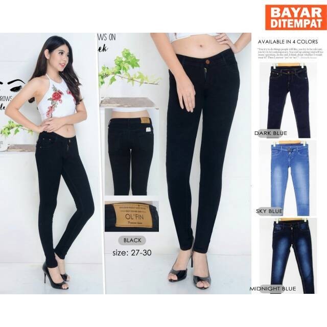 Celana Soft Jeans OL'FIN SIZE 27-38