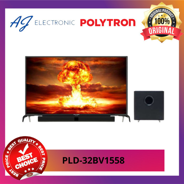 LED TV POLYTRON PLD-32BV1558 / PLD32BV1558 , Cinemax Soundbar DIGITAL