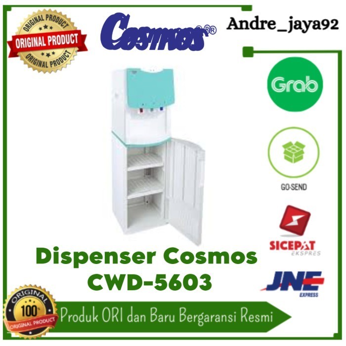 Dispenser Cosmos CWD-5603 / CWD5603 , Dispenser galon atas 3 kran