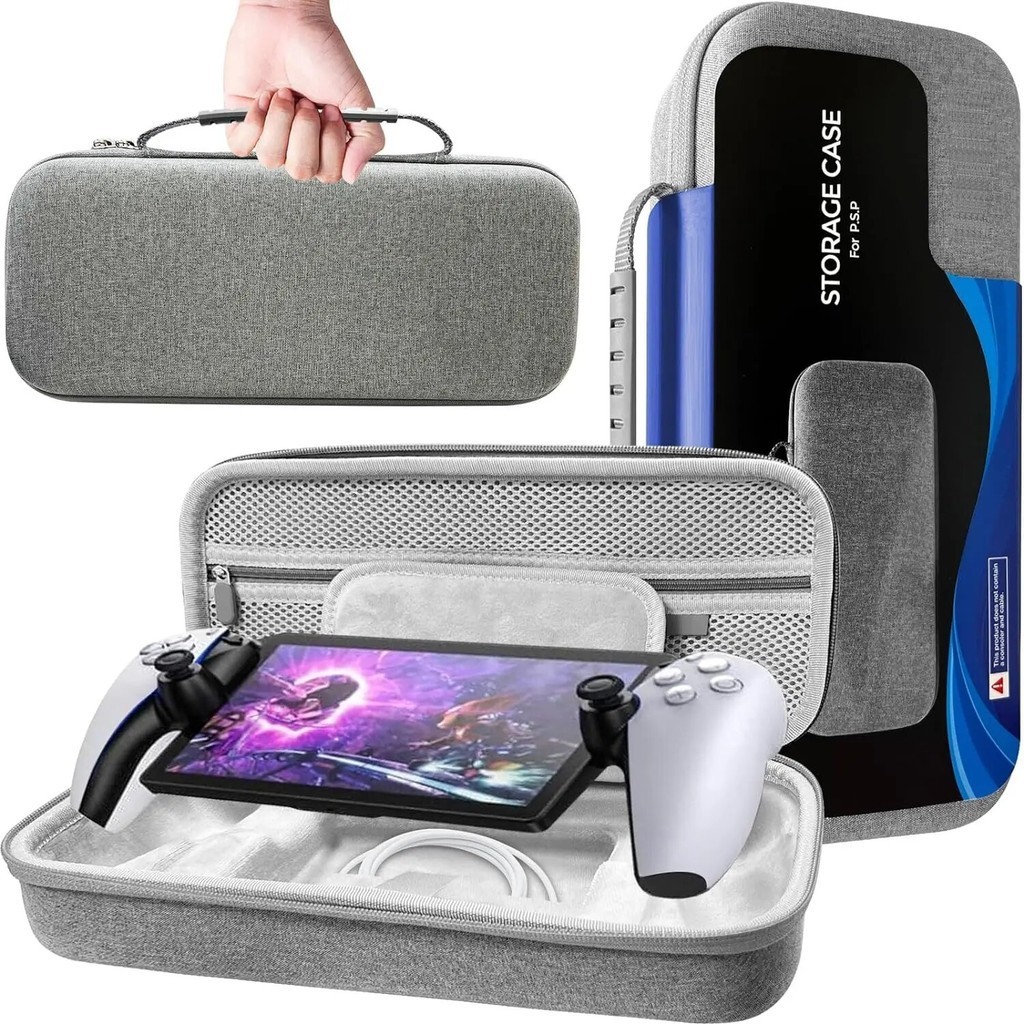 DOBE Carrying Case for Playstation Portal with Spare Parts Storage, EVA Shockproof Protective Handhe