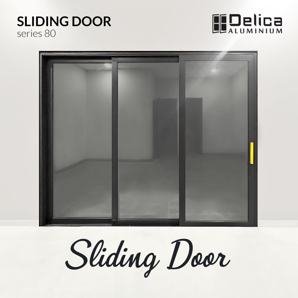 DELICA Aluminium Pintu Geser 2 Daun (Sliding Door)