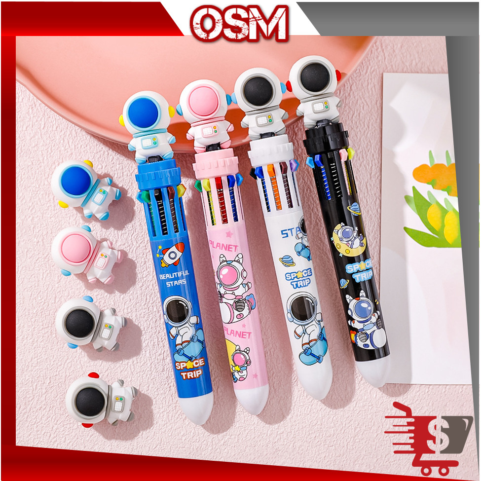 

OSM - S6221 Pena Sekolah Multi Warna / Bolpoin 10 Warna Karakter Lucu / Pulpen Karaker dengan Pilihan Warna Beragam